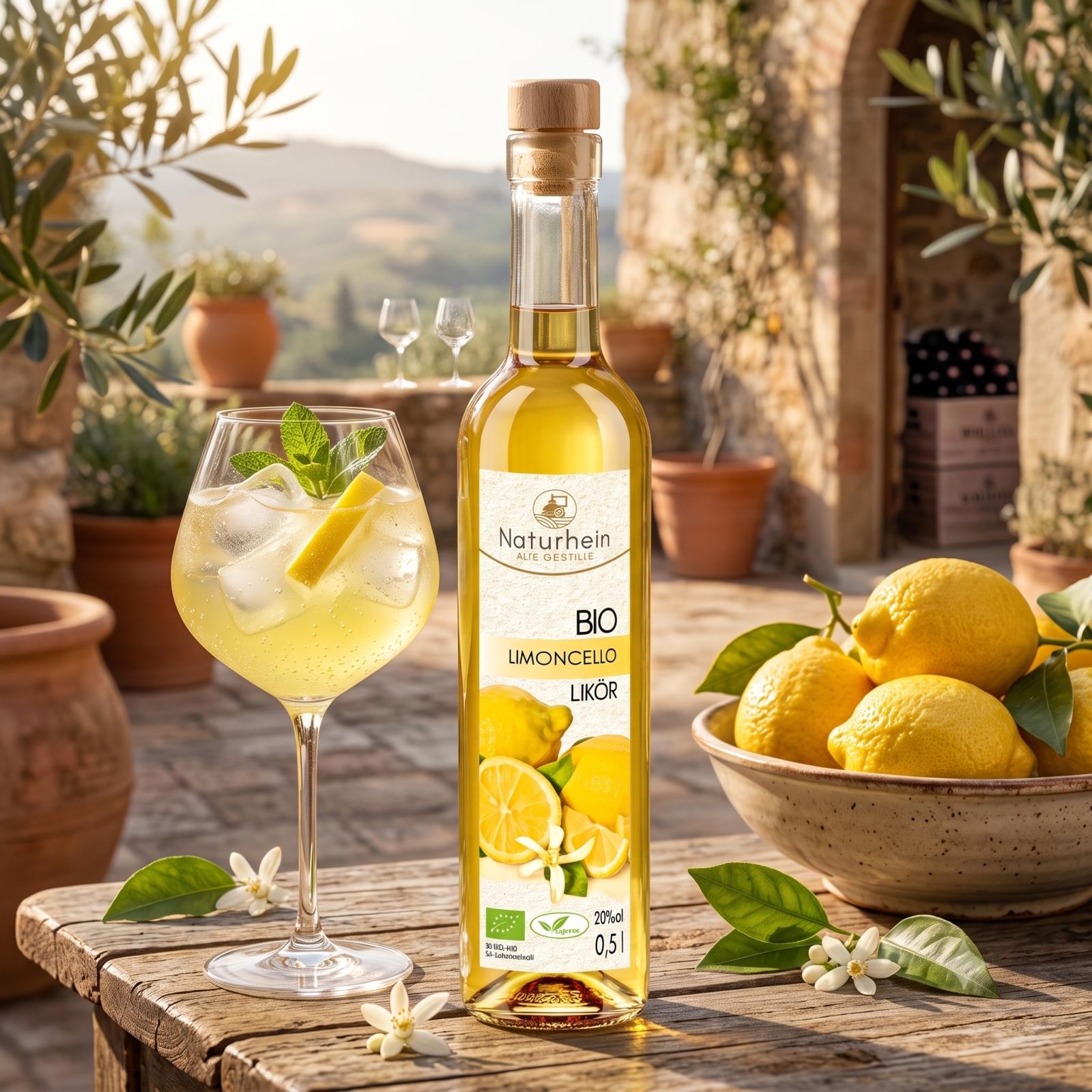 Bio-Limoncello: Intensives Zitronenaroma & 20 % vol