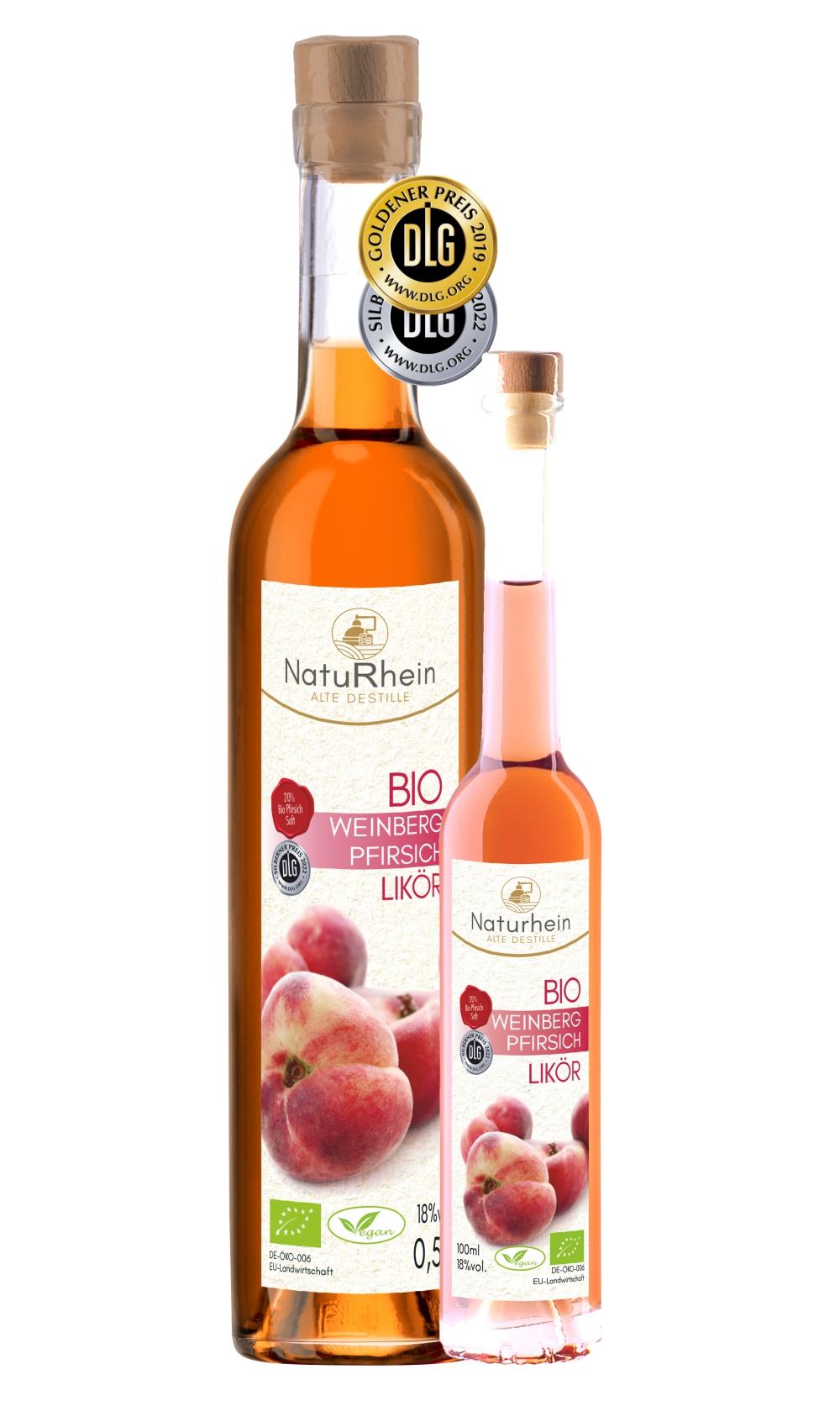 Bio Weinbergpfirsich Likör – sonnige Pfirsichnote, 20 % Bio Pfirsichsaft