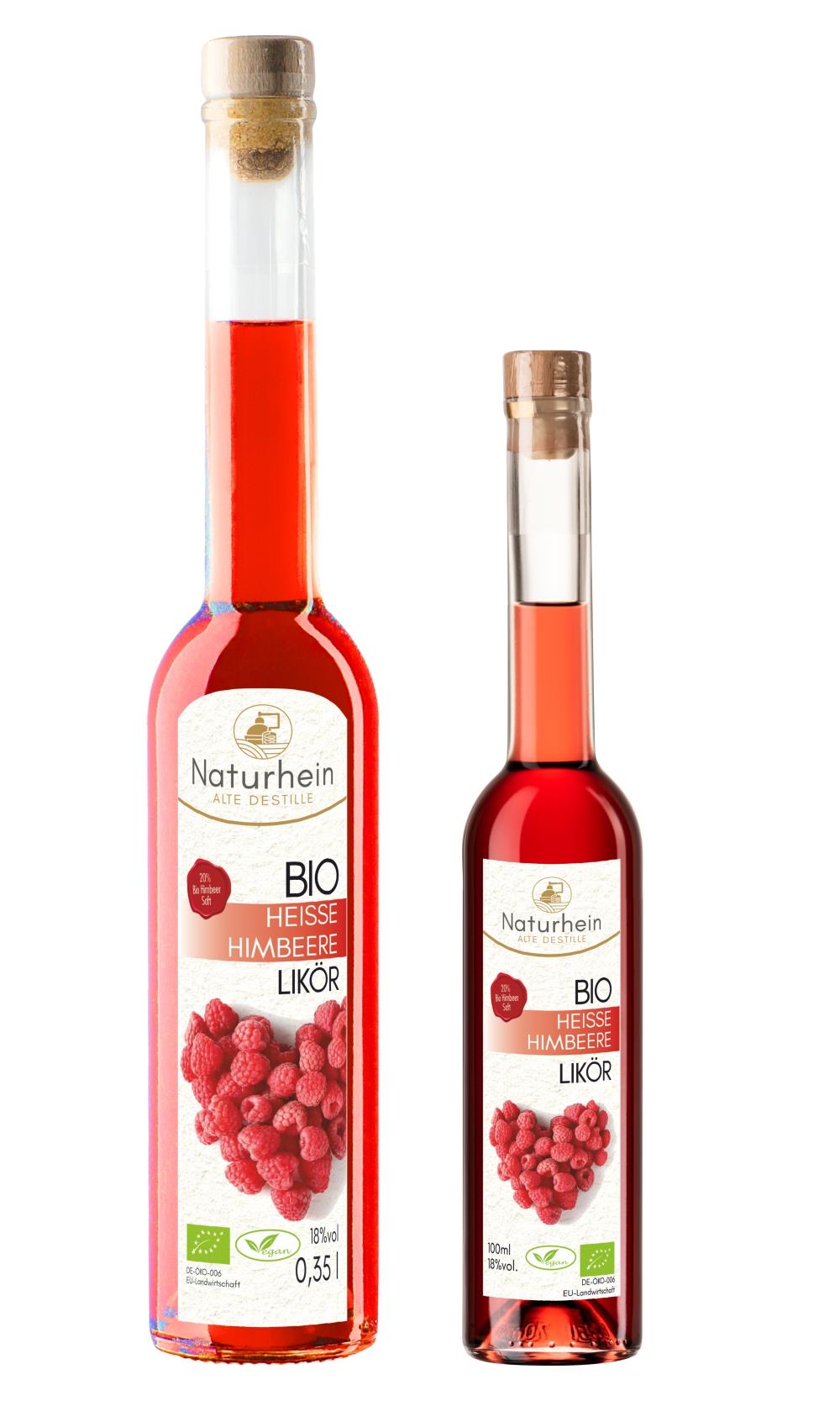 Bio Himbeer-Likör – aromatisch-fruchtig mit 20 % Bio Himbeersaft